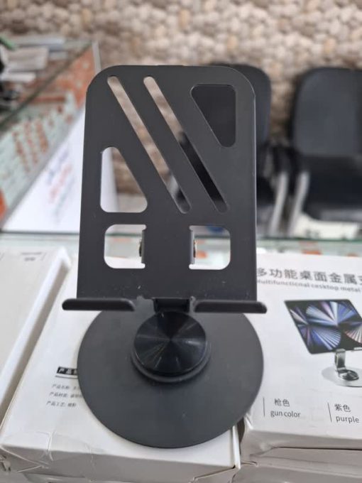 استند نگهدارنده گوشی موبایل و تبلت تمام فلز با چرخش 360 درجه