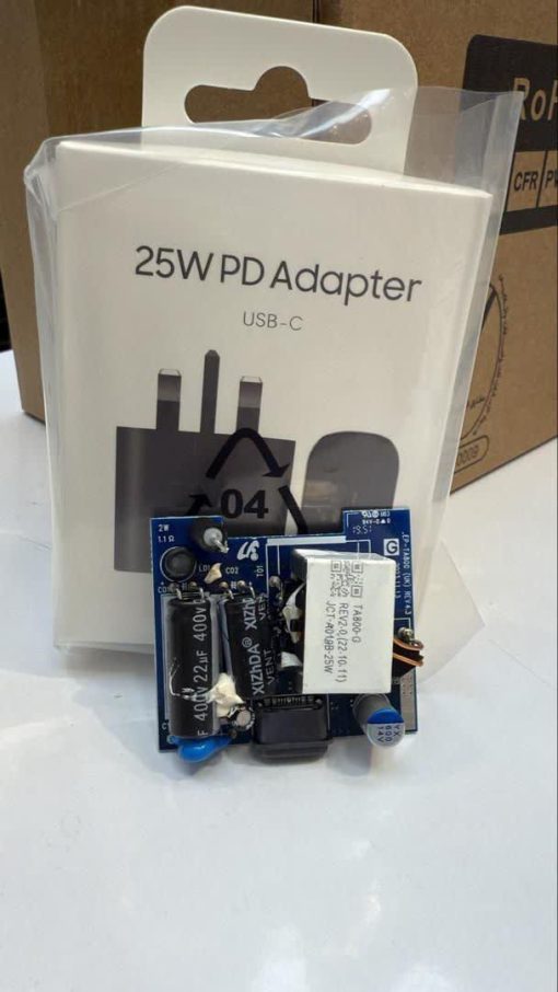 شارژر دیواری سوپر فست 25وات سامسونگ برد فول ای سی خازن بزرگ اورجینال