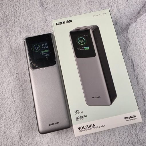 پاوربانک Green Lion مدل Voltura 20000 میلی آمپر ساعت با توان 100 وات